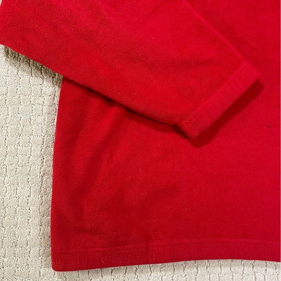 Tommy Hilfiger Men’s Quarter Zip RED Fleece Pullover Lg - Picture 8 of 8